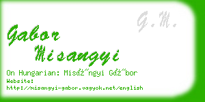 gabor misangyi business card